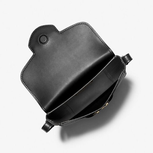 BRAND NEW Michael Kors Reed Small Pebbled Leather Crossbody Bag Black 35F3G6RC1T - Picture 5 of 8